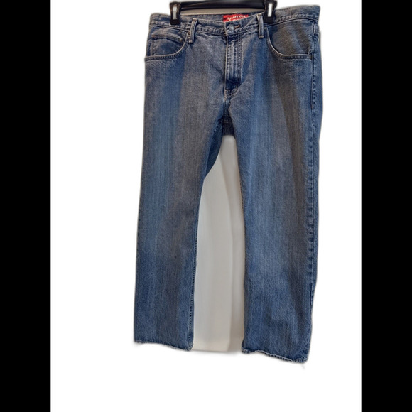 Arizona Original Straight Loose Fit Jeans Mens Sz 36X30 Blue Denim 100% Cotton - Picture 8 of 9